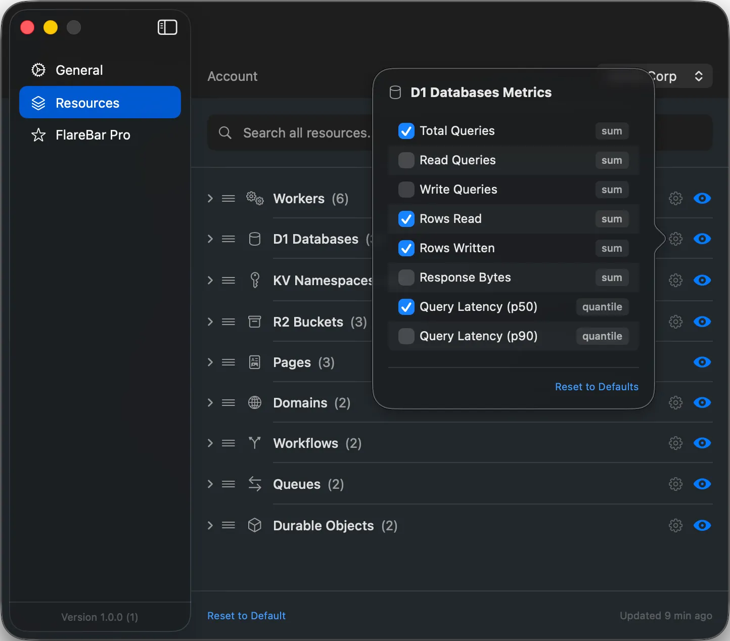 Configure metrics
